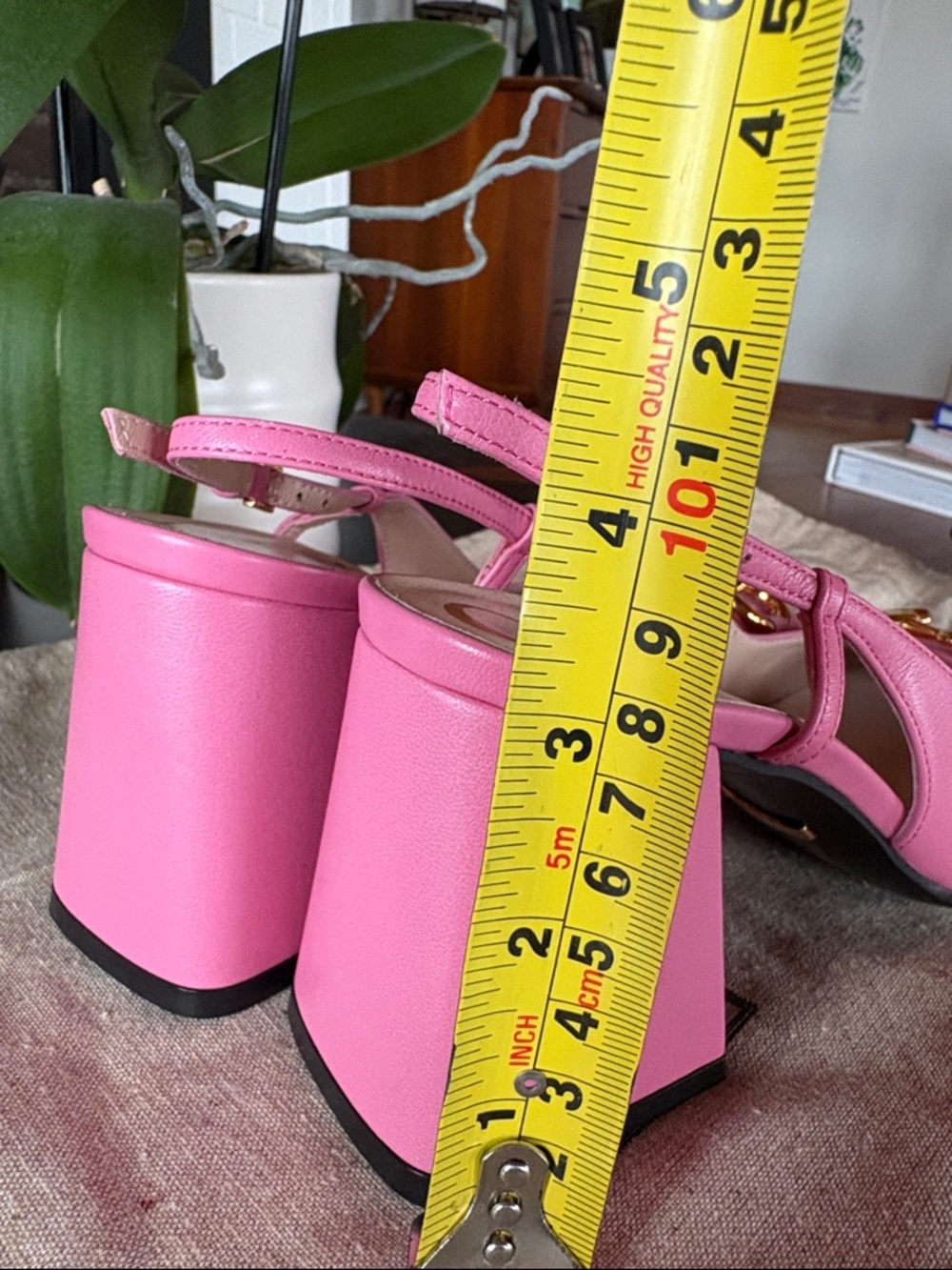 Gucci Pink Leather Horsebit Slingback Heels - Picture 11 of 11